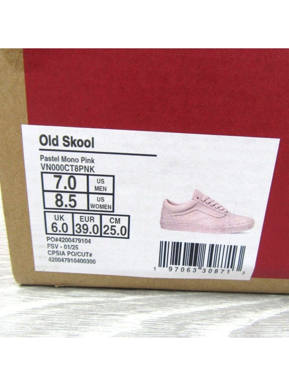 Vans Old Skool Pastel Mono Pink Men's Size 7 / Women's Size 8.5 NEW - Picture 13 of 13